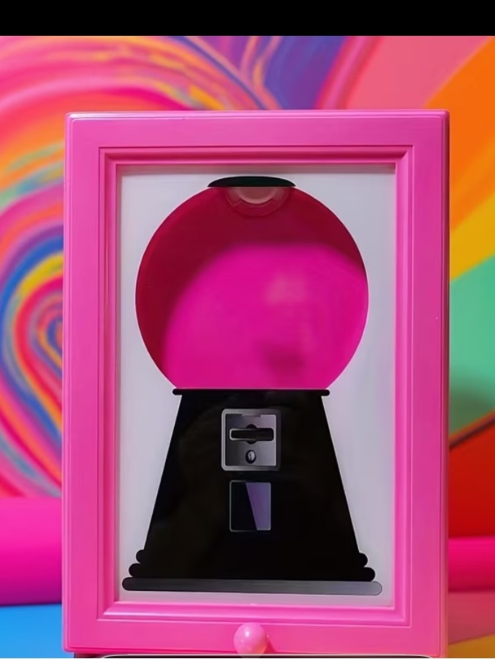 Pink Gumball Machine Wall Art Frame